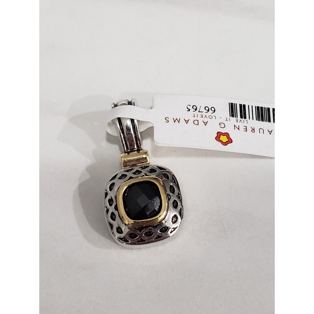 NEW LAUREN G ADAMS CHARM PENDANT gothic witchy renaissance black two tone mixed